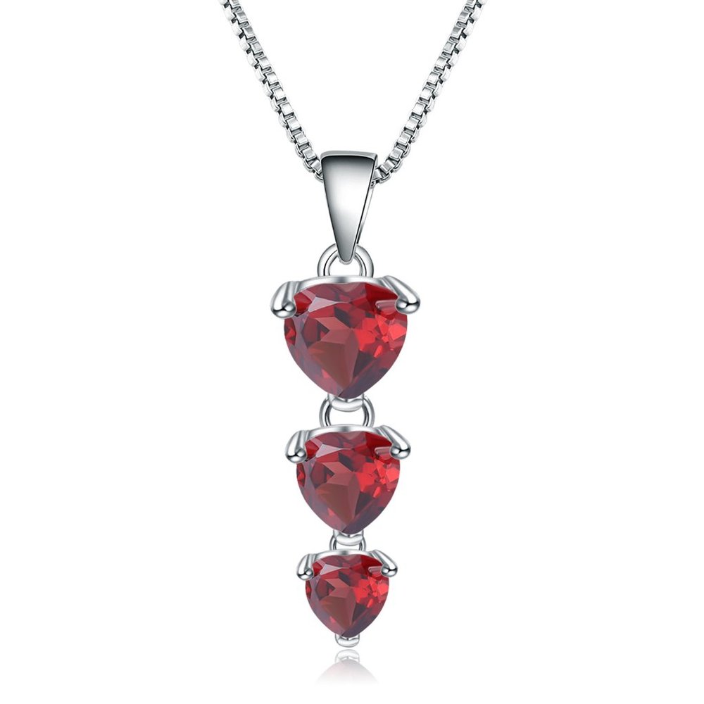 Natural Red Garnet Gemstone Pendant.